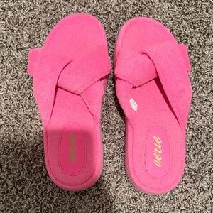 Aerie Fuchsia Slide Sandals